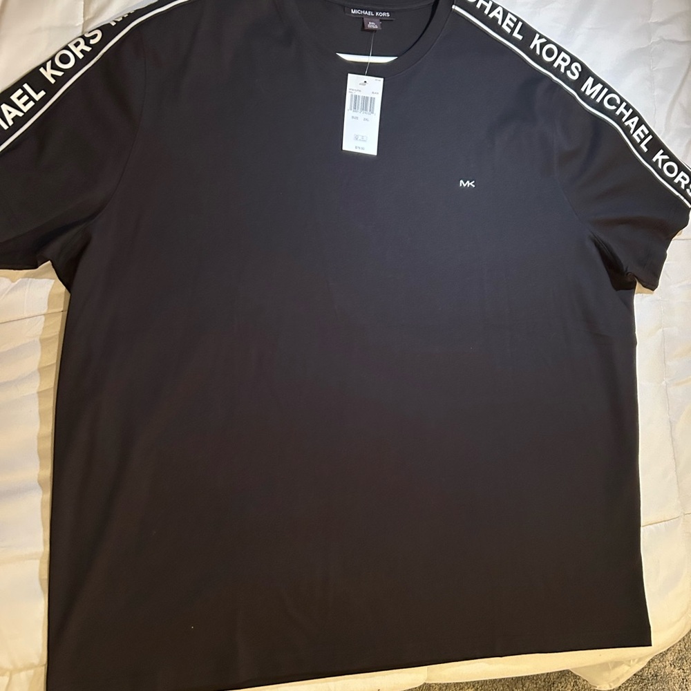 Michael Kors Black Tee with Logo Accents